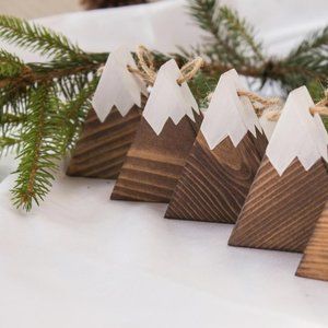Mountain Christmas Ornaments Set of 25
